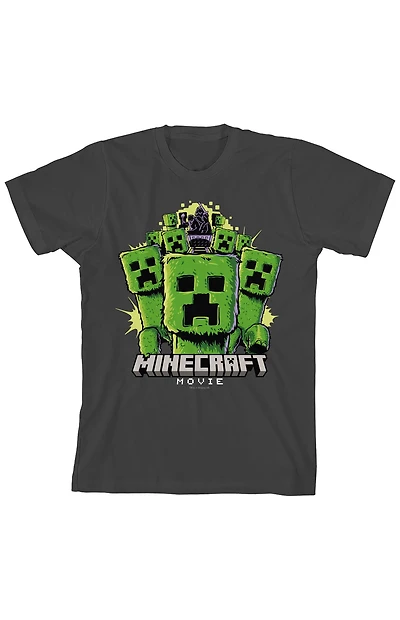 KIds Minecraft Creepers Rails T-Shirt