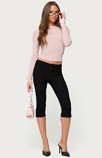 Edikted Embry Boat Neck Raglan Top