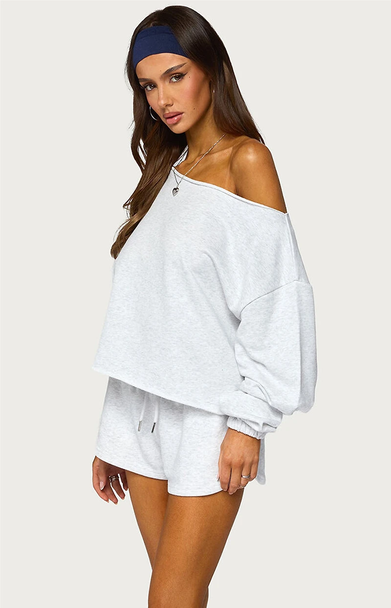 Edikted Kordella Off-The-Shoulder Sweatshirt