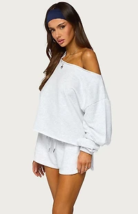 Edikted Kordella Off-The-Shoulder Sweatshirt