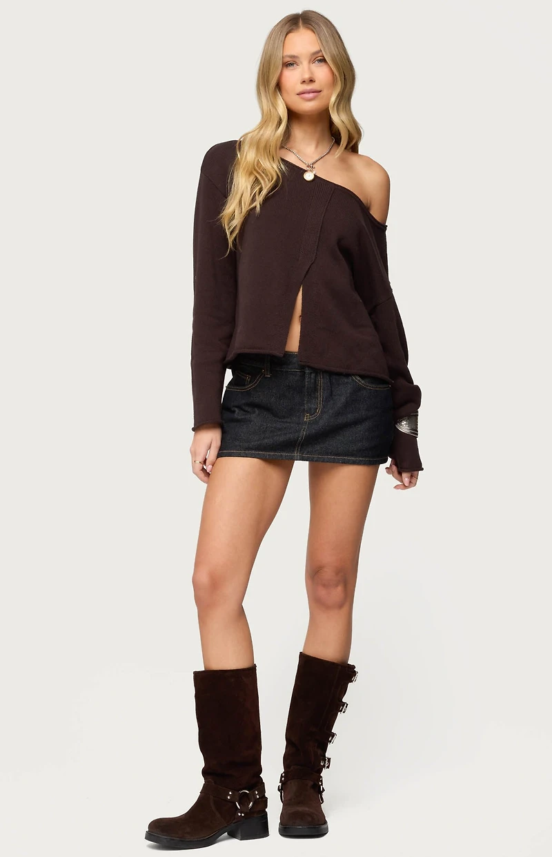 Edikted Moyra Off Shoulder Knit Top