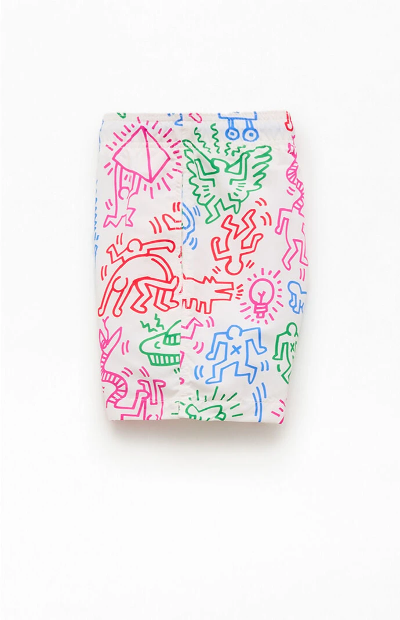 Ripple Junction Keith Haring AOP 4" Swim Trunks