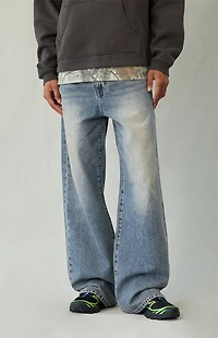 Pacsun Blake Extreme Baggy Jeans Medium Blue Tint