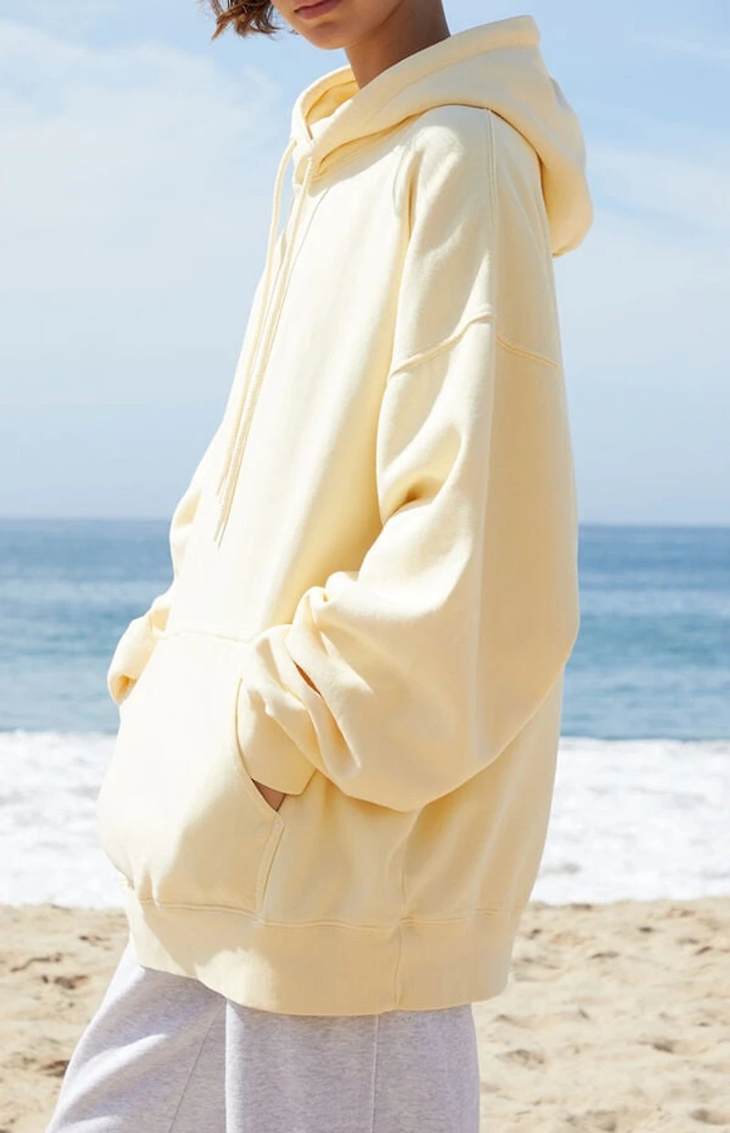 John Galt Yellow Christy Oversized Hoodie