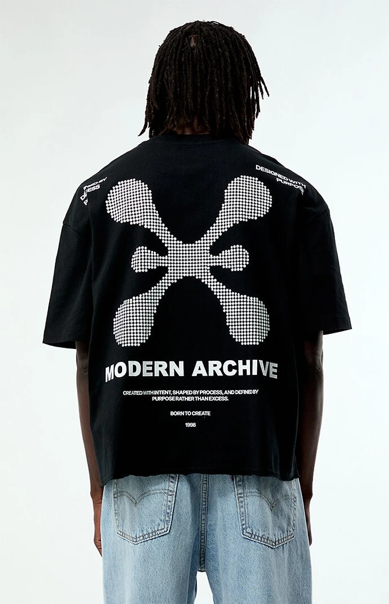 Pacsun Black Modern Archive Cropped Boxy T-Shirt