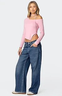 Edikted Asymmetric Two Piece Choker Top