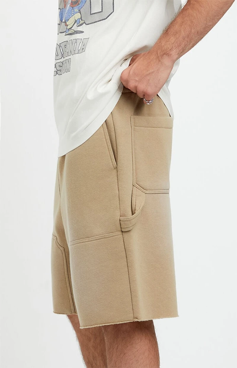 Pacsun Frasier Fleece Cutoff Carpenter Baggy Sweat Shorts
