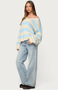 Edikted Tracie Striped Oversized Sweater