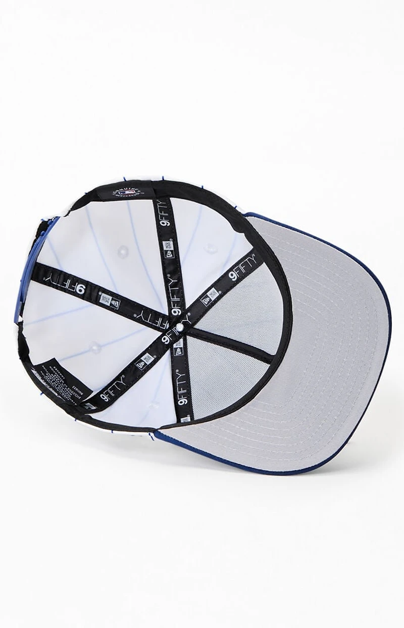 New Era LA Dodgers 9FIFTY Satin Pinstripe Snapback Hat