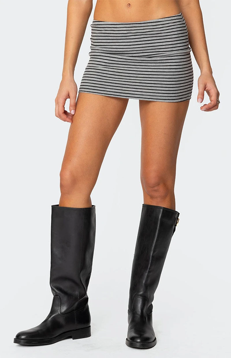 Edikted Leana Striped Mini Skirt