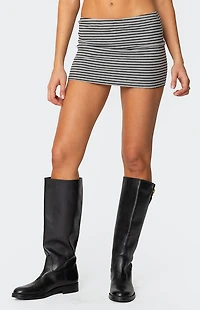Edikted Leana Striped Mini Skirt
