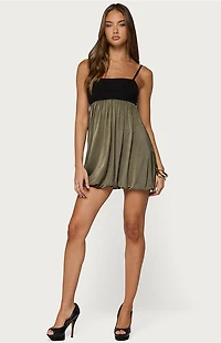 Edikted Jonna Contrast Bubble Mini Dress