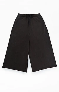 Civil Washed Black Cropped Baggy Sweatpants