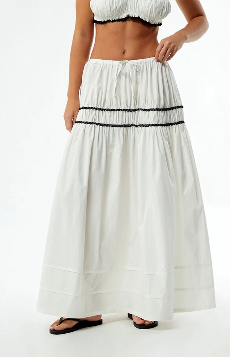 WEWOREWHAT Tiered Midi Skirt