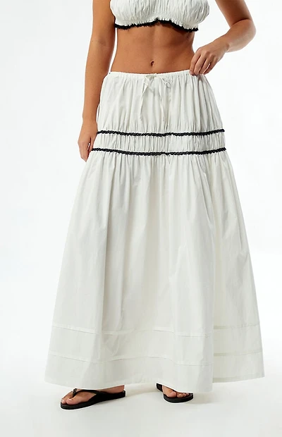 WEWOREWHAT Tiered Midi Skirt
