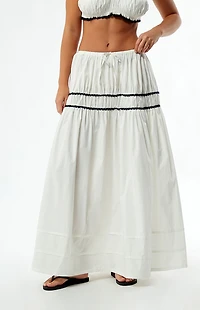 WEWOREWHAT Tiered Midi Skirt