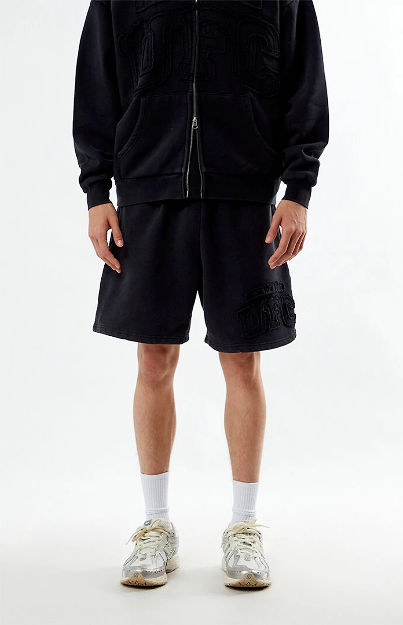 UFC Frayed Lettering Fleece Sweat Shorts