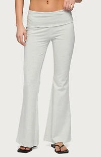 Edikted Petite Naomi Foldover Flared Leggings