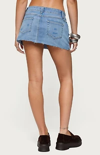 Edikted Lury Denim Mini Skort
