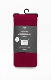 Pacsun Burgundy Solid Color Tights