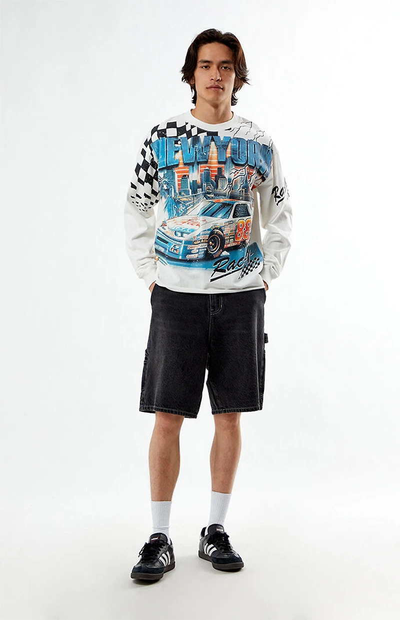 Pacsun New York Racing Cropped Long Sleeve T-Shirt