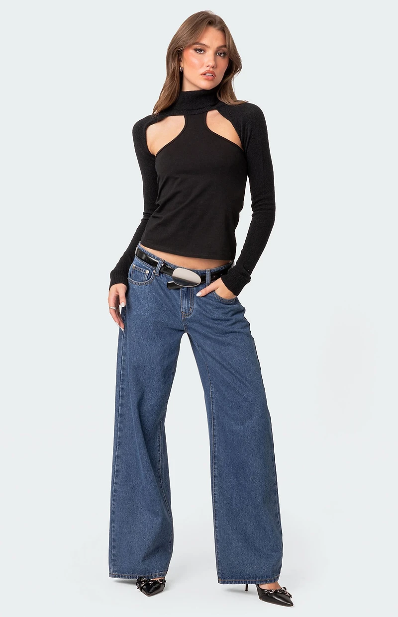 Edikted Turtle Neck Shrug Sweater