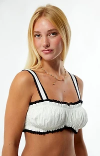 WEWOREWHAT Ruched Crop Top