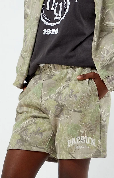Pacsun Kids Camo Embroidered Sweat Shorts