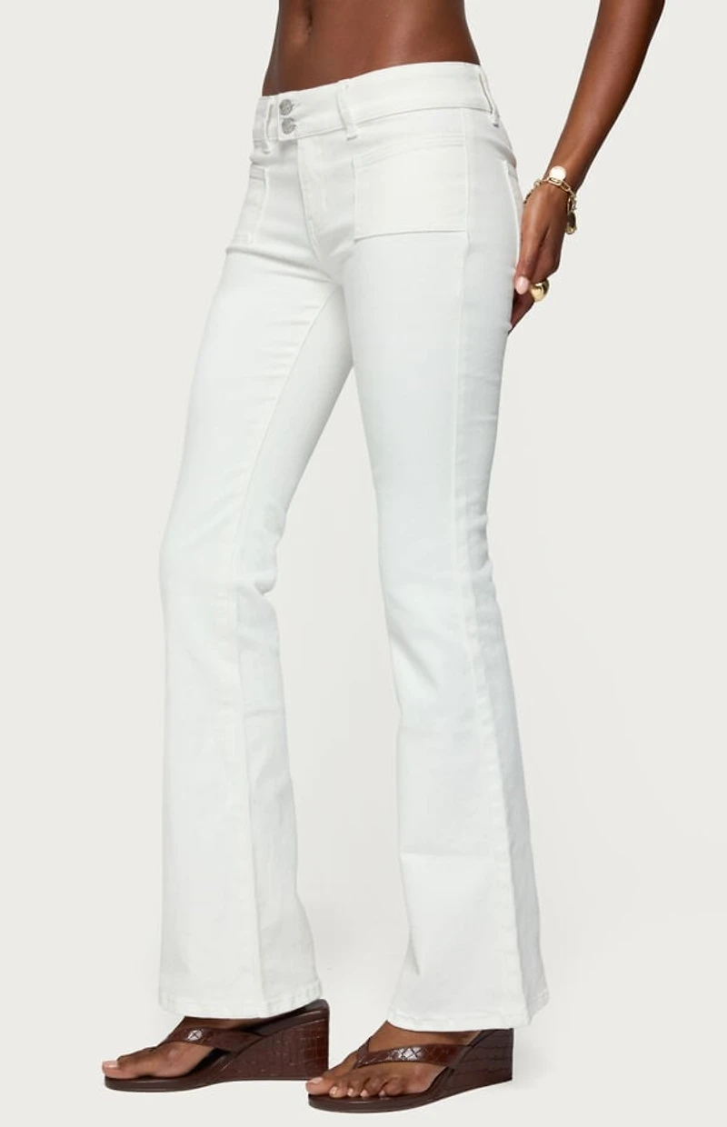 Edikted Mattea Low Rise Flared Jeans