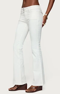 Edikted Mattea Low Rise Flared Jeans