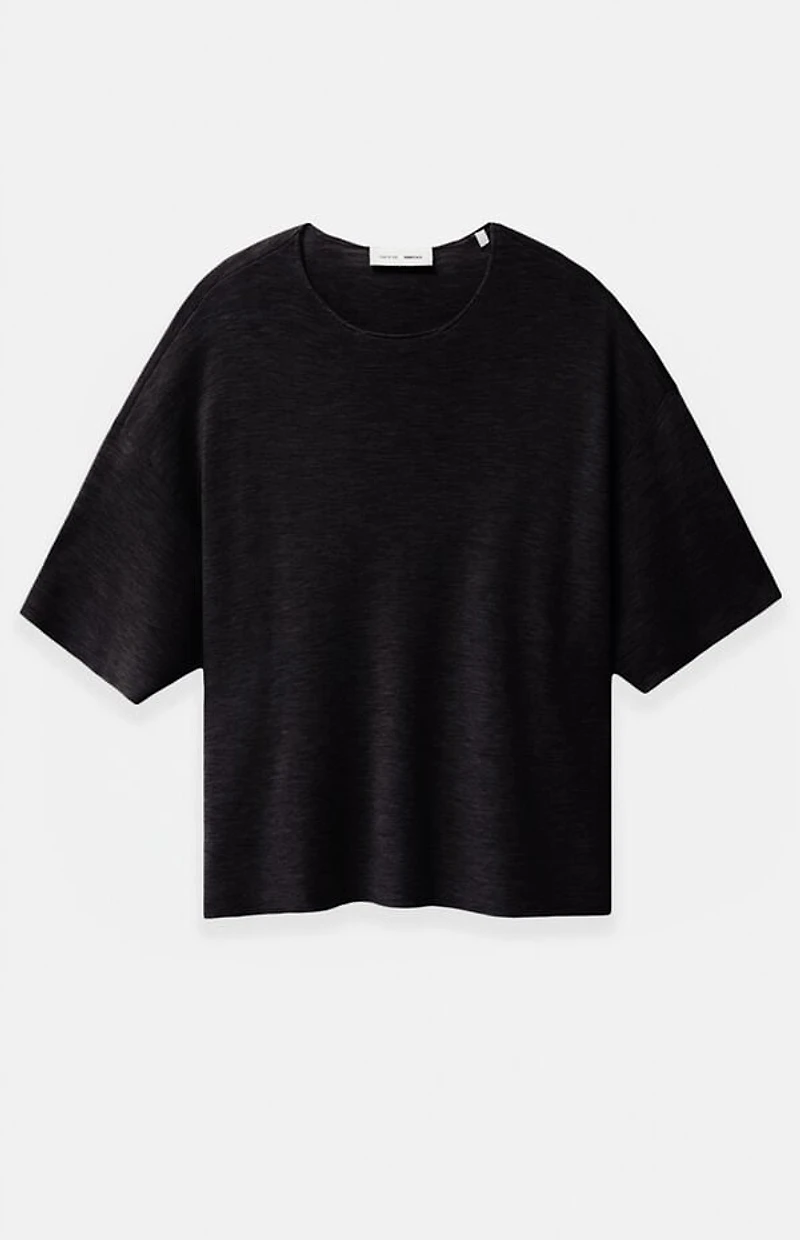 Fear of God ESSENTIALS Jet Black Merino Wool Short Sleeve Knit T-Shirt