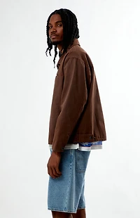 Pacsun Brown Washed Canvas Gas Jacket