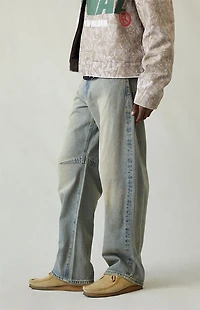 Pacsun Mason Baggy Barrel Jeans Medium Indigo Tinted