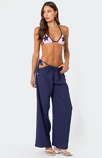 Edikted Leoni Side Tie Cotton Gauze Pants