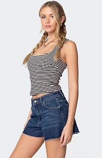 Edikted Dillan Striped Square Neck Top