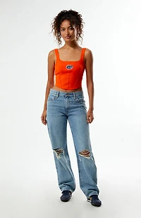 HYPE & VICE Florida Gators Knit Corset Top