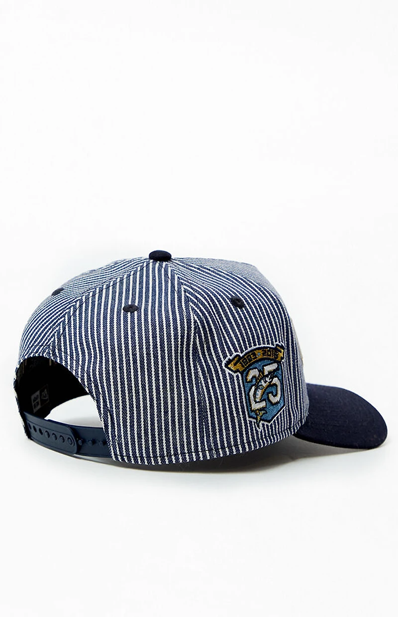 New Era x PS Reserve Miami Marlins Striped Denim 9FORTY Hat