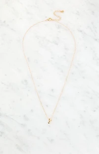 LA Hearts Y Initial 14K Gold Plated Necklace