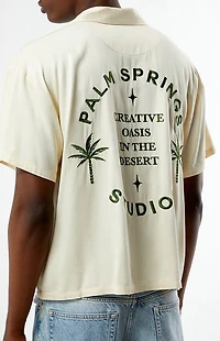 Pacsun Palm Springs Embroidered Woven Camp Shirt