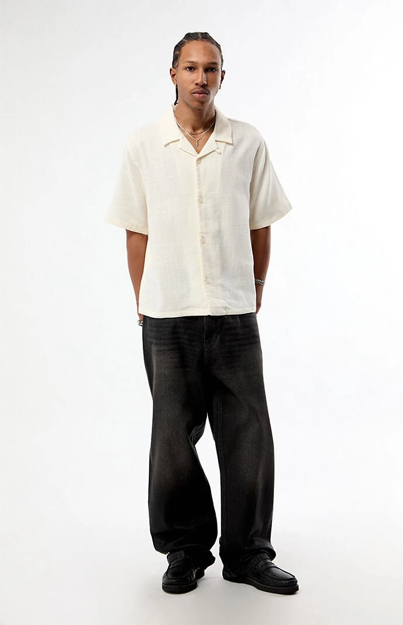 Pacsun Cream Dean Camp Shirt