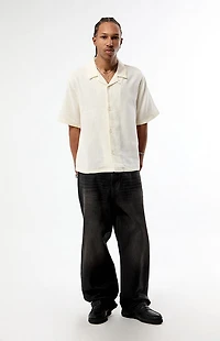 Pacsun Cream Dean Camp Shirt