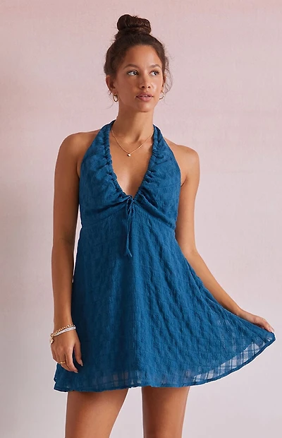 Beverly and Beck Sarah Tie Back Halter Mini Dress