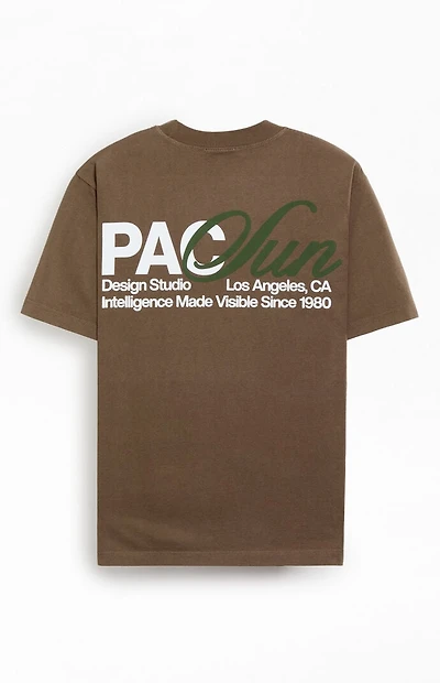 Pacsun Brown Design Studio T-Shirt