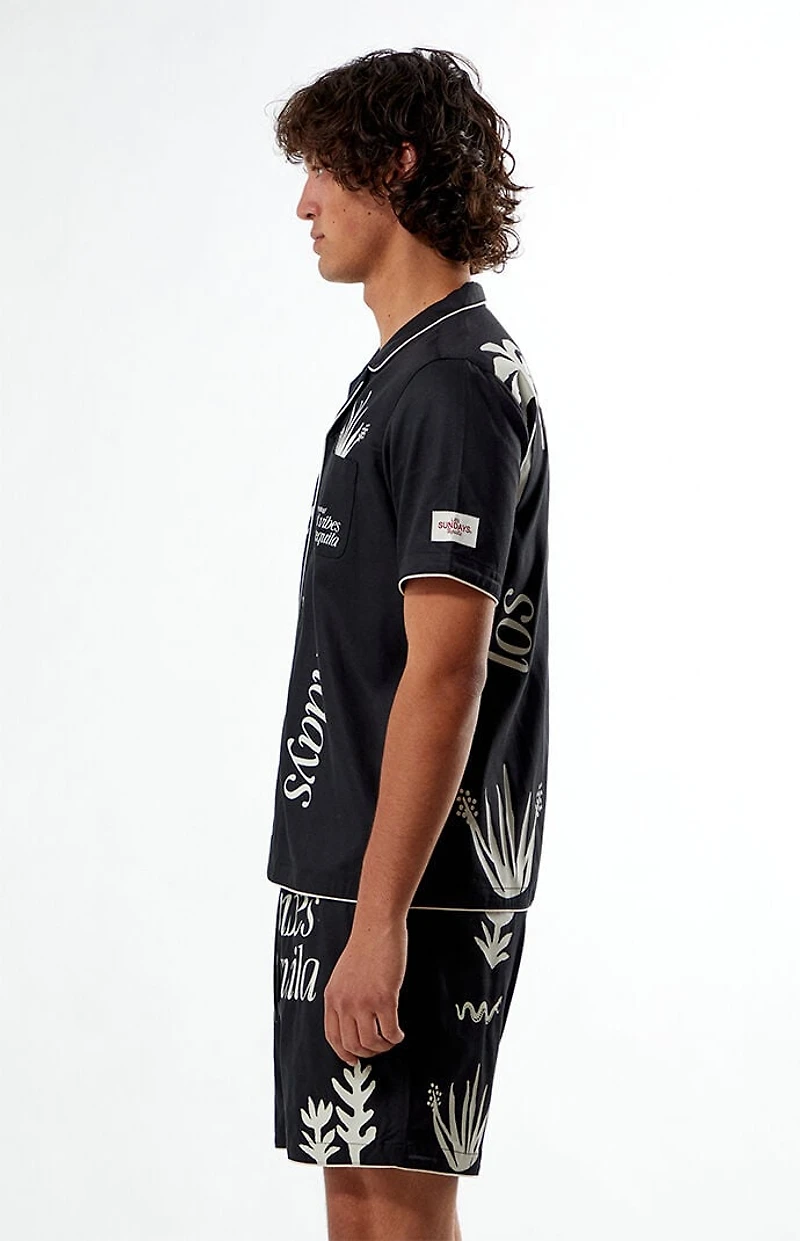 Los Sundays Good Vibes Woven Camp Shirt