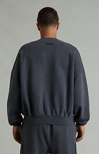 Fear of God ESSENTIALS Iron Gray Crew Neck Cropped Relaxed Sweatshirt