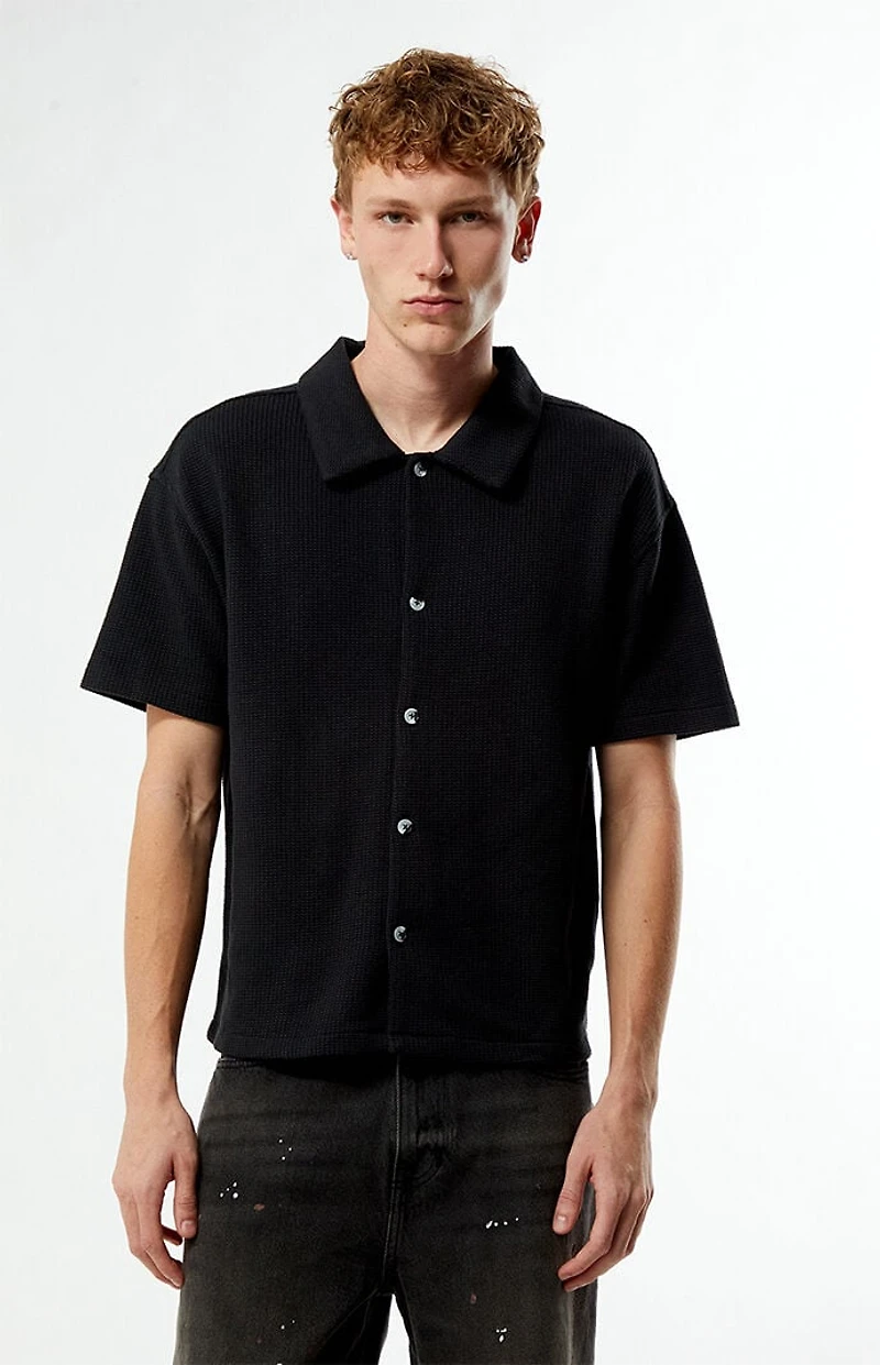 Pacsun Leone Solid Textured Camp Shirt
