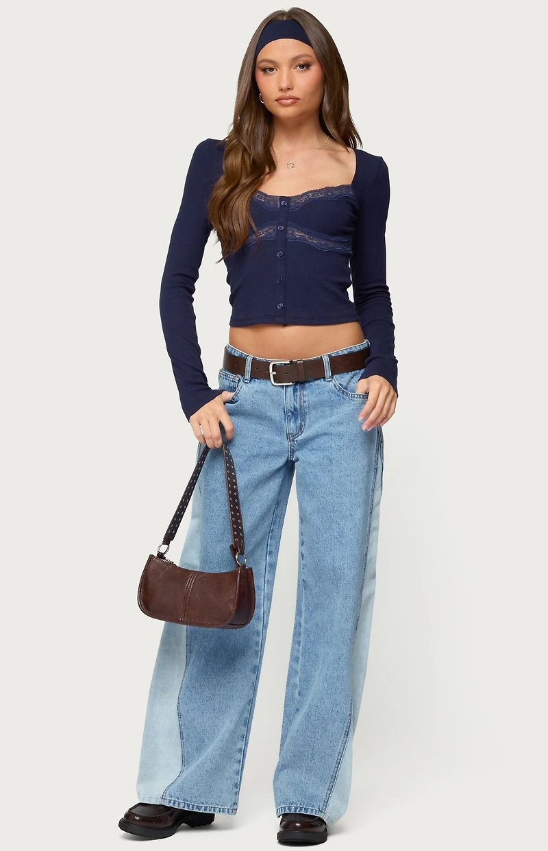 Edikted Kathi Lacey Long Sleeve Top