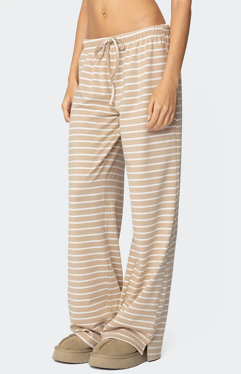 Edikted Jona Stripey Slit Pants