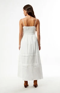 Rhythm Broderie Lace Gathered Maxi Dress