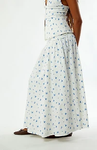WEWOREWHAT Ruched Waist Midi Skirt
